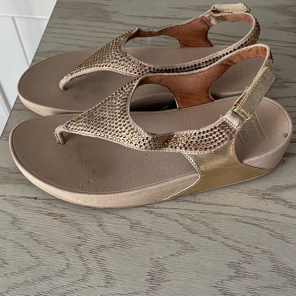 Fitflop gold crystal sandals - Picture 3 of 5